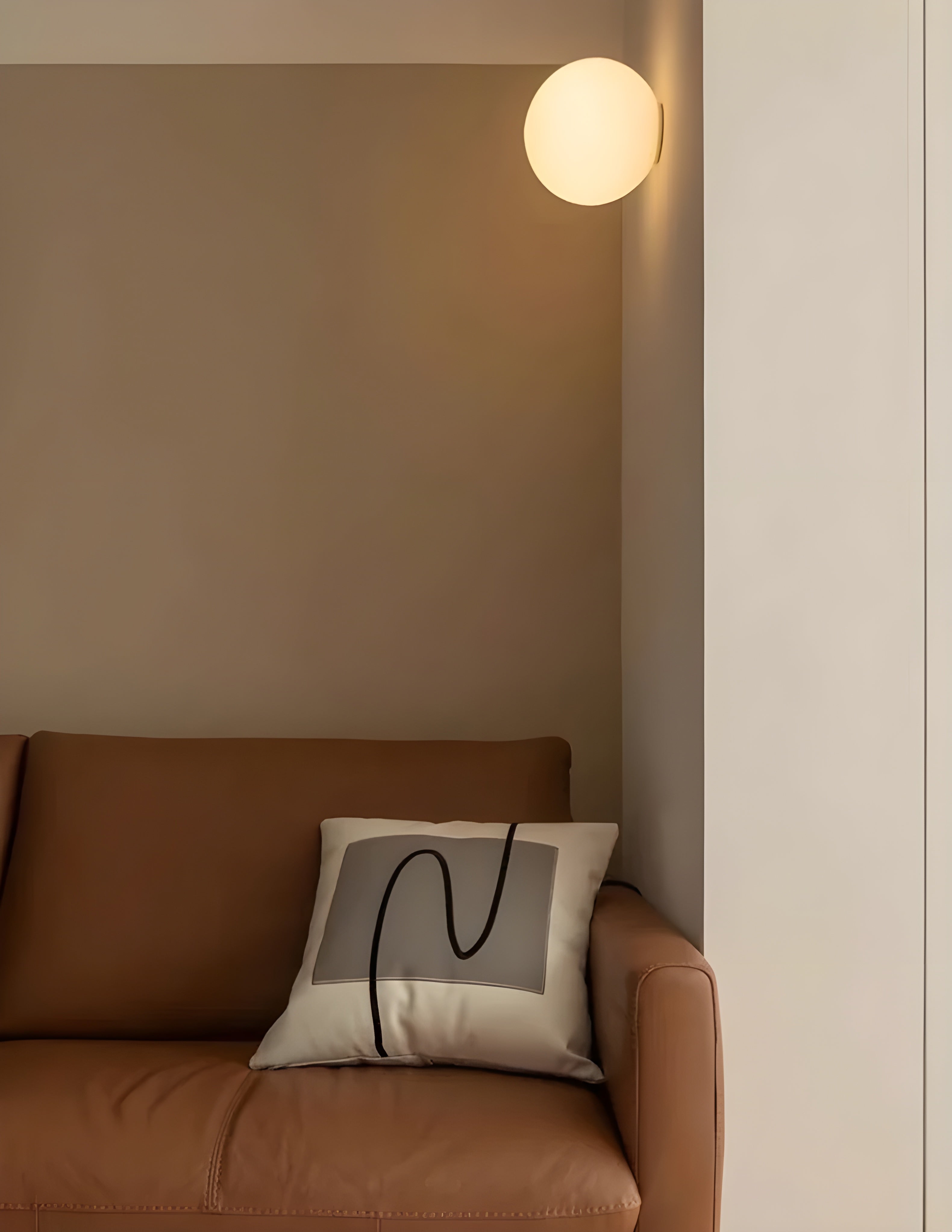 Runde Glas Wandleuchte – Moderne LED-Lampe für Wohnzimmer oder Flur