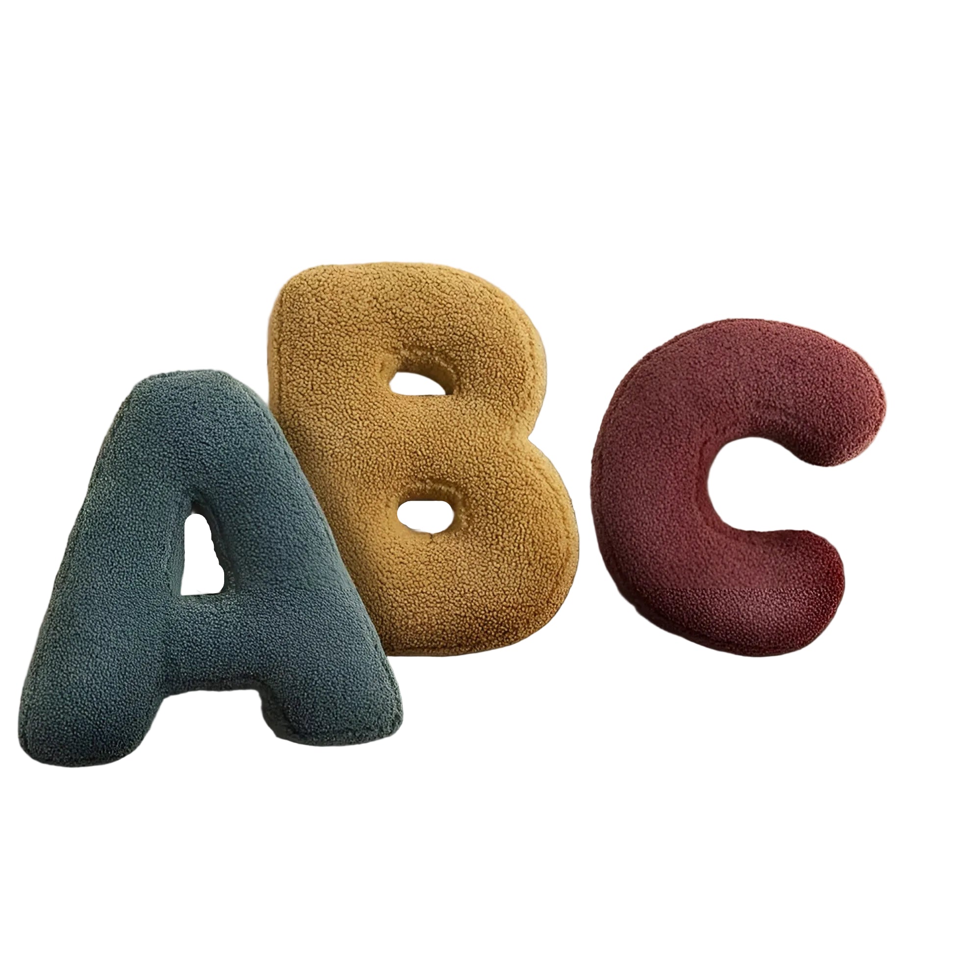 Samt Alphabet-Kissen – Weich & Dekorativ | Buchstaben A–Z für Sofa & Kinderzimmer - Kissen