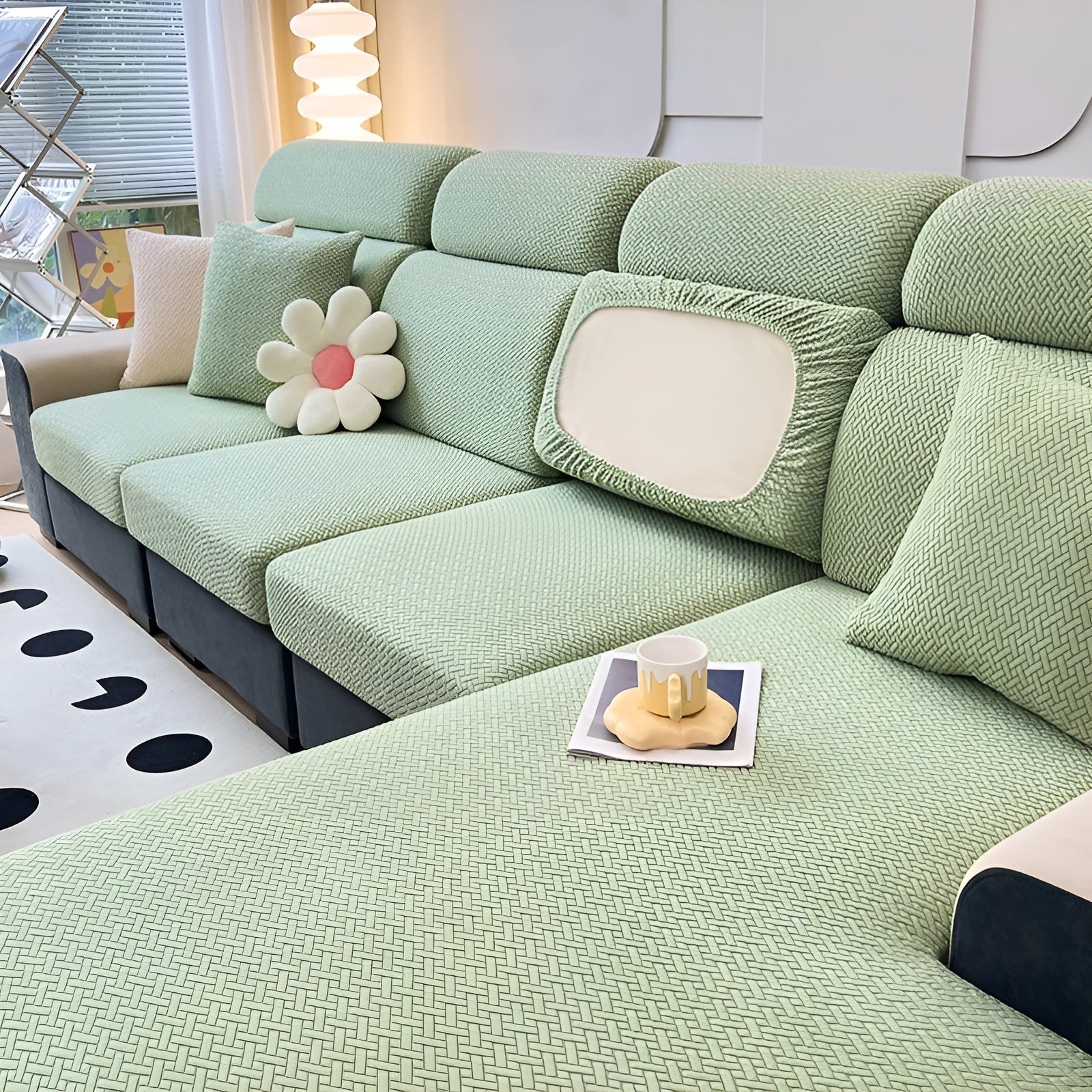 Elastische Sofahülle – Wasserabweisend und Passgenau | Schützender Bezug aus Stretchstoff