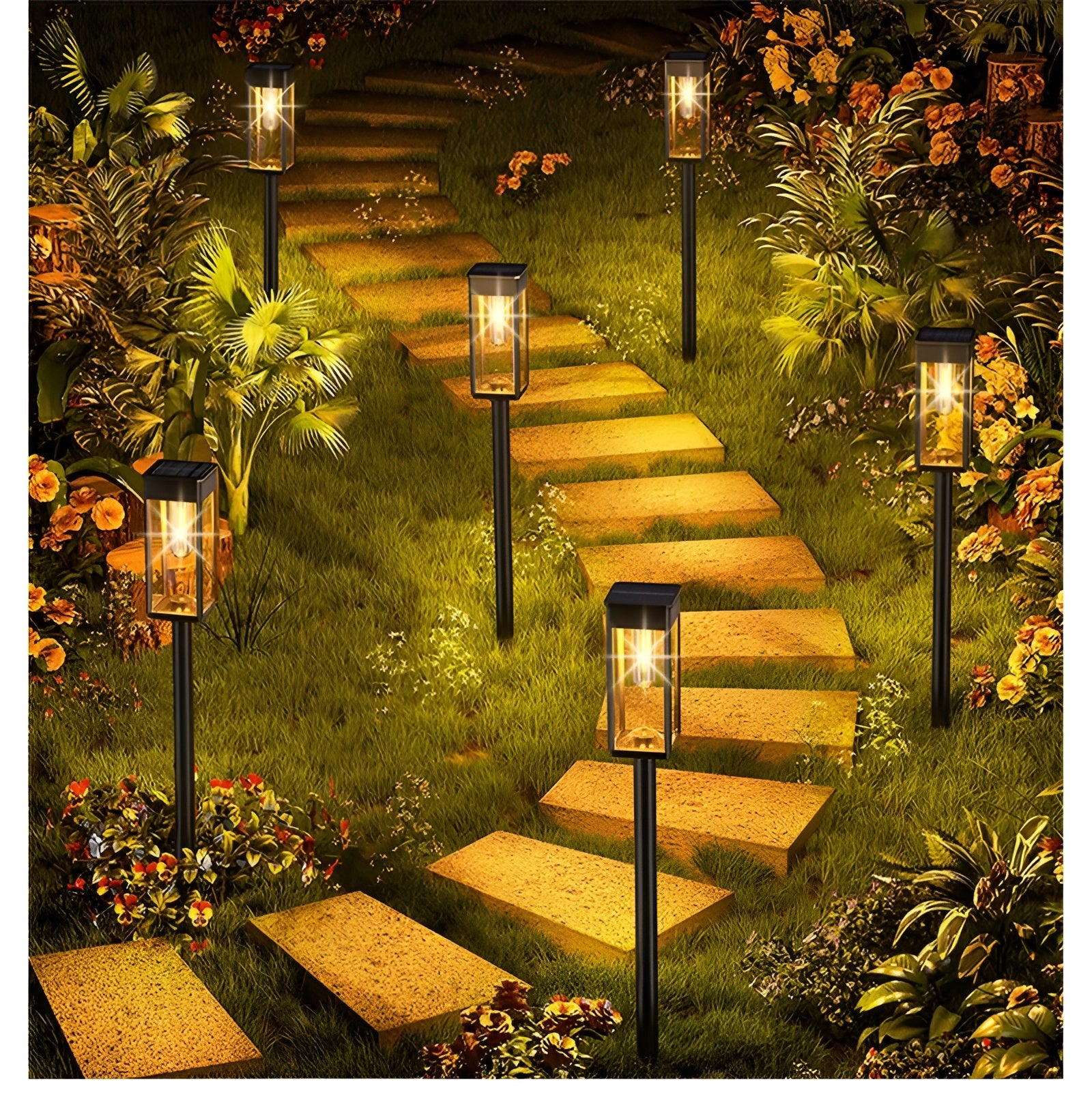 Solar Gartenleuchte – Dekoratives Licht für eine Gemütliche Atmosphäre | Perfekt für Terrasse und Garten