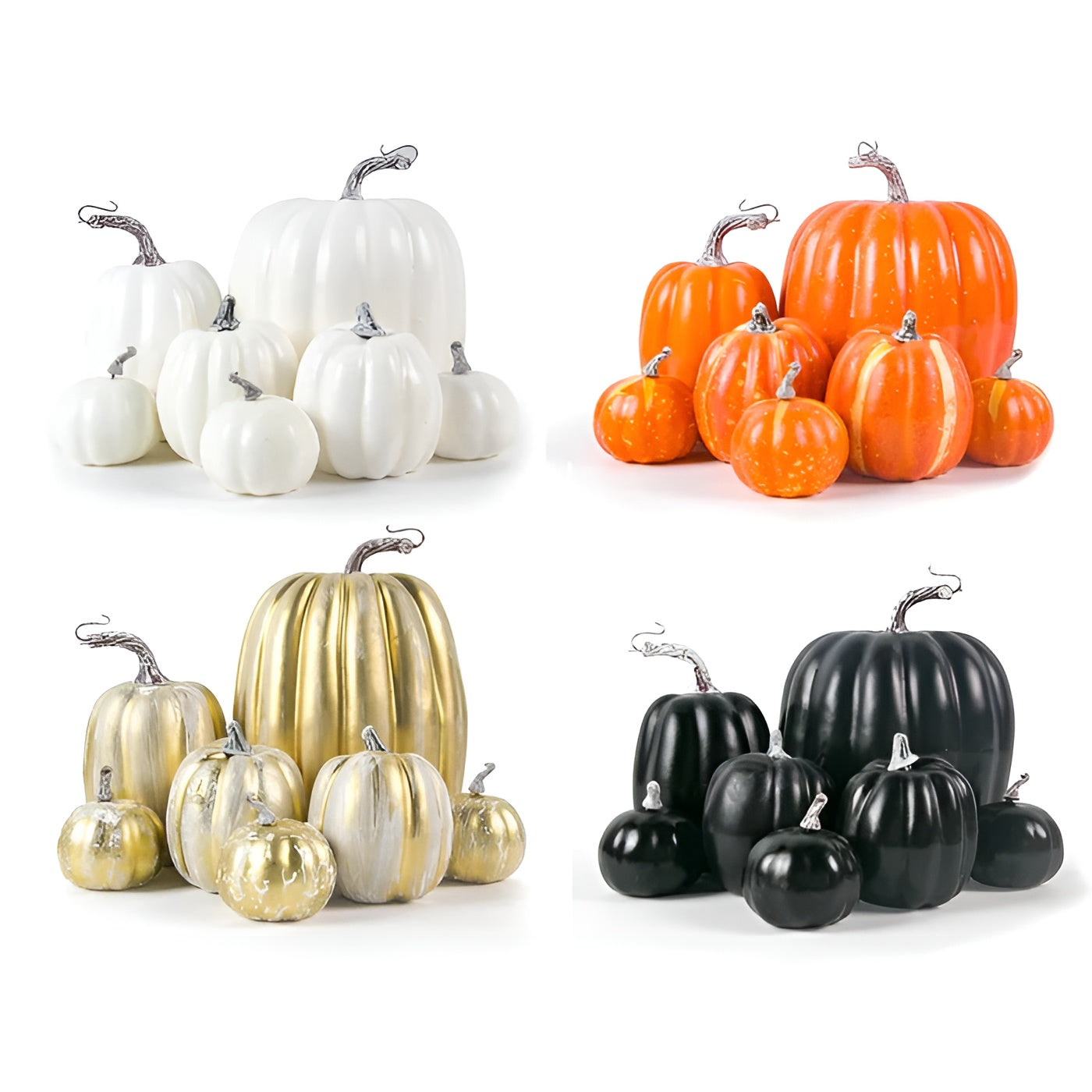 Künstliche Kürbisse aus Schaumstoff – Dekoration für Halloween und Weihnachten | Perfekt für Tische und Wohnungen