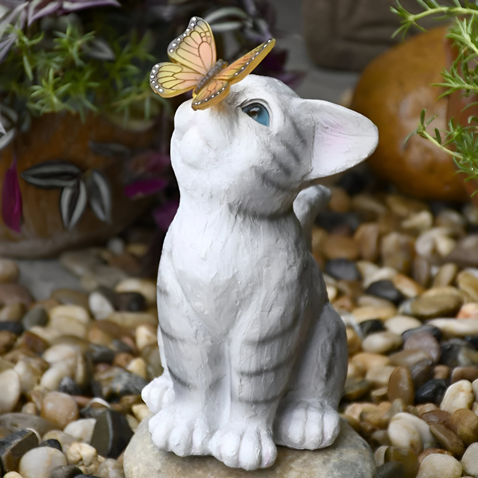 CatGlow Light - Solarbetriebene Katzenskulptur für Außenbeleuchtung