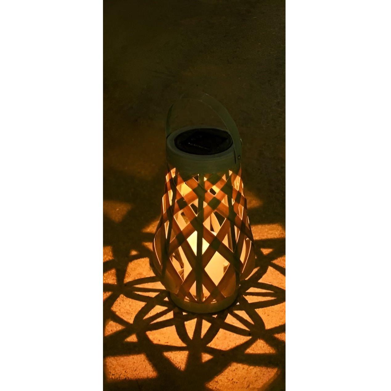 RattanBreeze Light - Kreative Rattan Solar Garten Deko Lampe Elegare