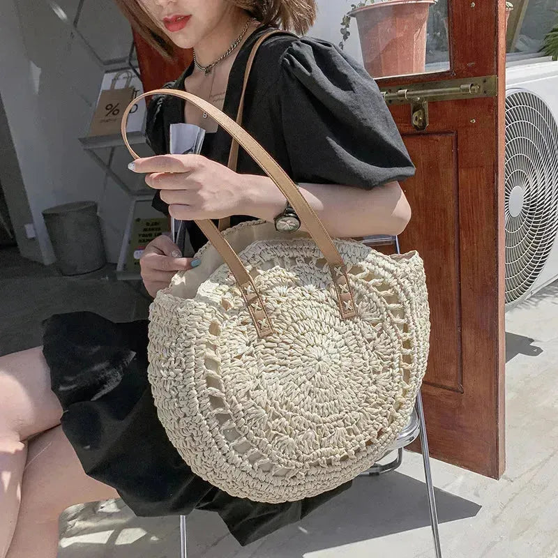 Andrea Bag - Handgewebte Strandtasche mit großem Fassungsvermögen Elegare