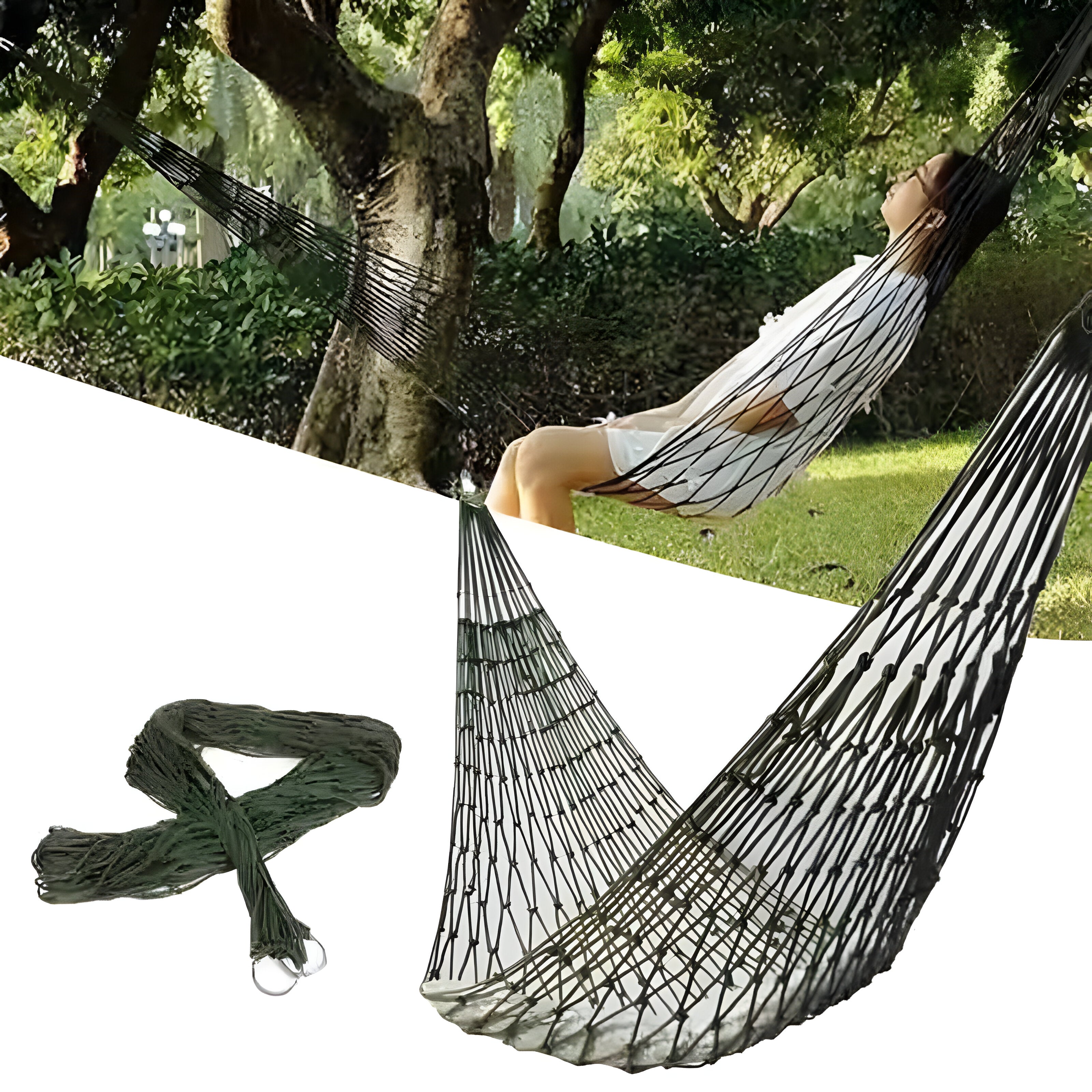 BreezeNest Hängematte - Tragbare Camping-Hängematte
