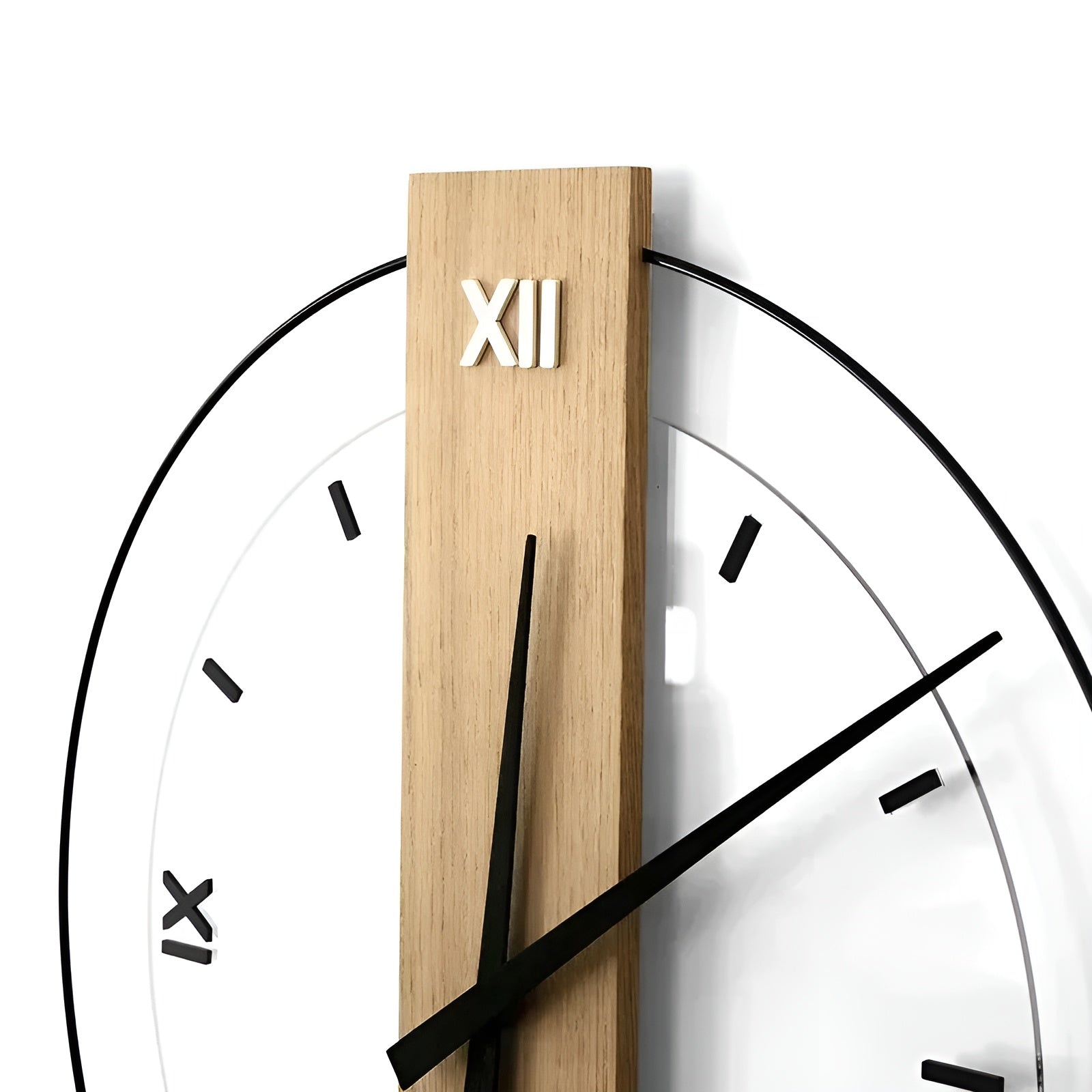 Wanduhr aus Holz – Lautlos und Stilvoll | Perfekt für Wohnzimmer & Büro