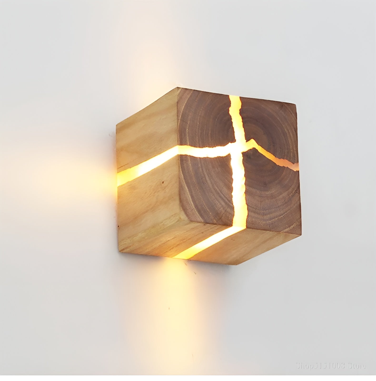 LED-Tischlampe in Würfelform – Modernes Design aus Holz | Stilvoll für Wohnzimmer & Schlafzimmer