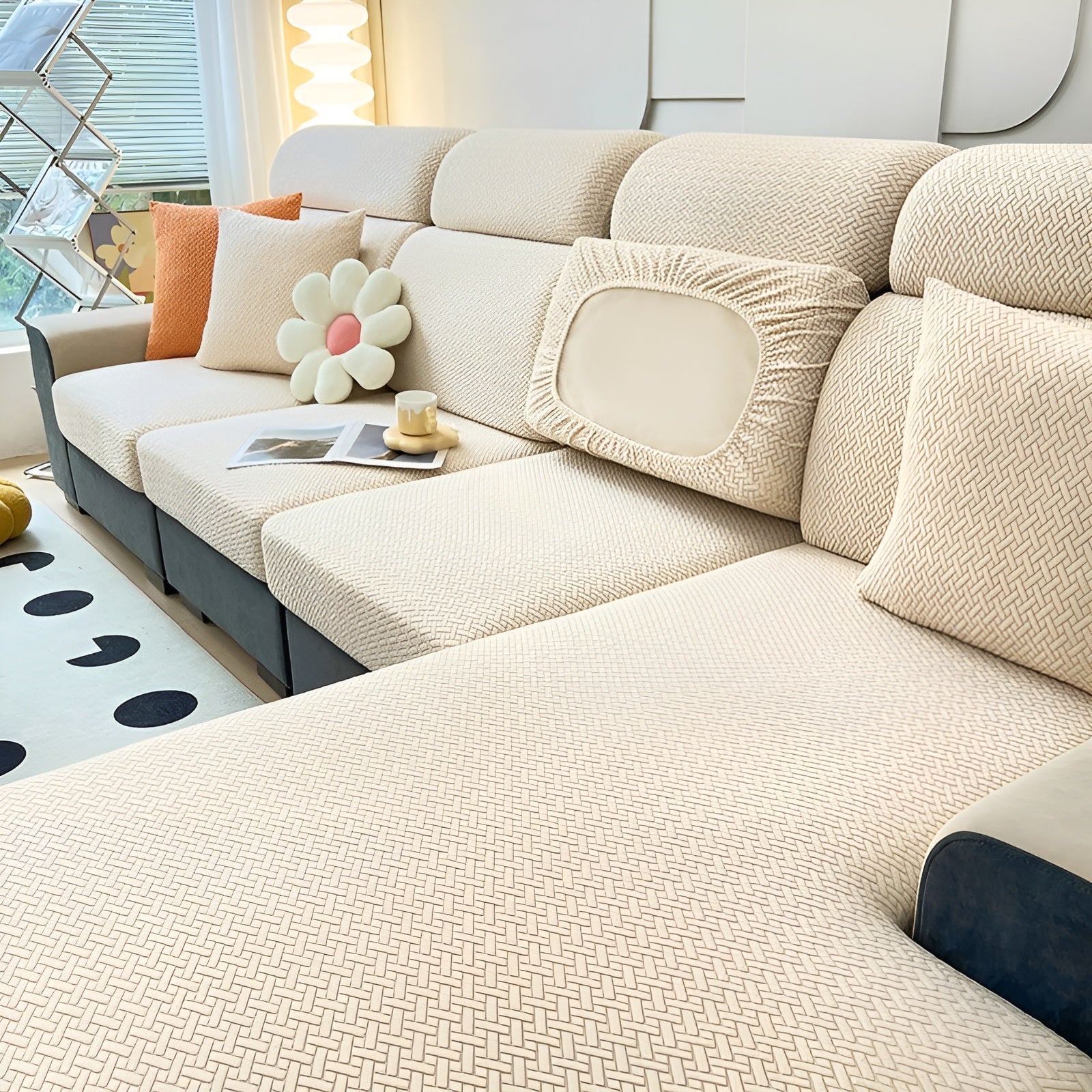 Elastische Sofahülle – Wasserabweisend und Passgenau | Schützender Bezug aus Stretchstoff