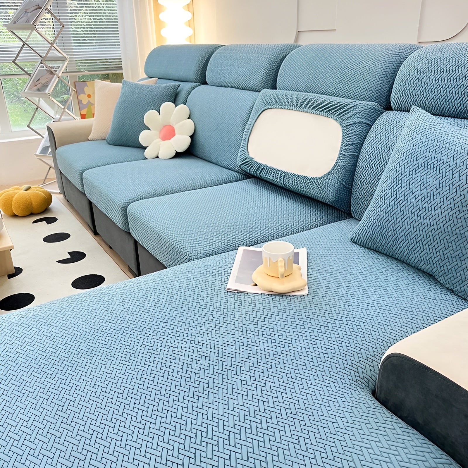 Elastische Sofahülle – Wasserabweisend und Passgenau | Schützender Bezug aus Stretchstoff