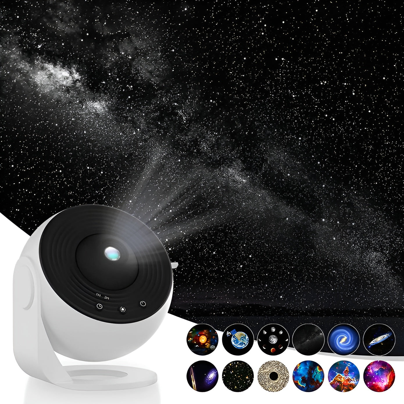 Projektor Lampe mit 13 Effekten – Sternenhimmel & Galaxie | Stimmungsvolles Nachtlicht fürs Schlafzimmer