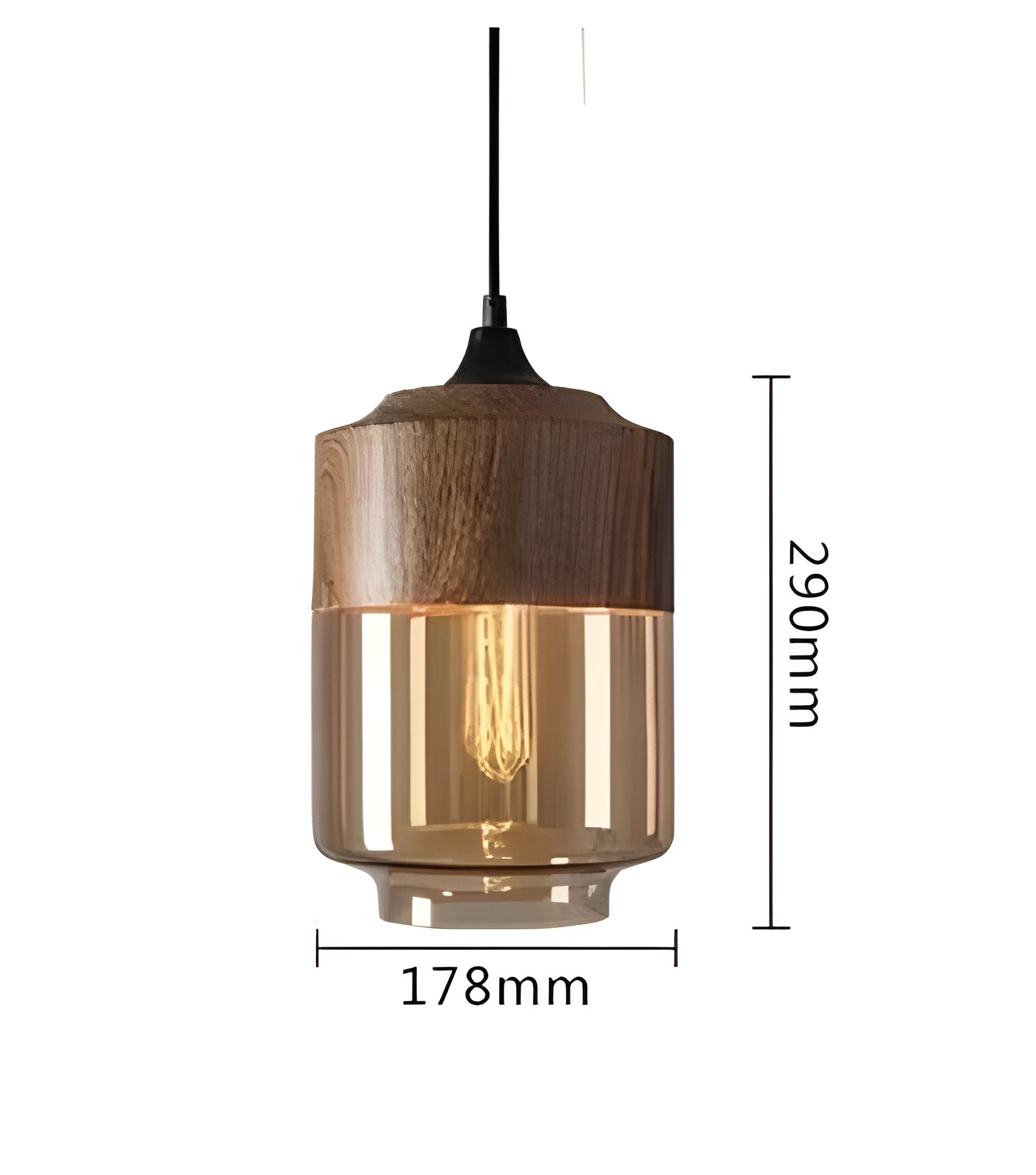 RusticLuxe Light - Vintage Pendelleuchte aus Holz