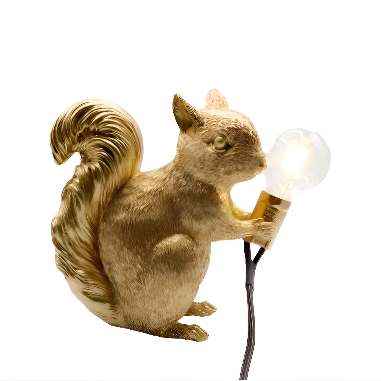 Tischlampe mit Eichhörnchenfigur – Niedliches Deko-Highlight im Nordic Design