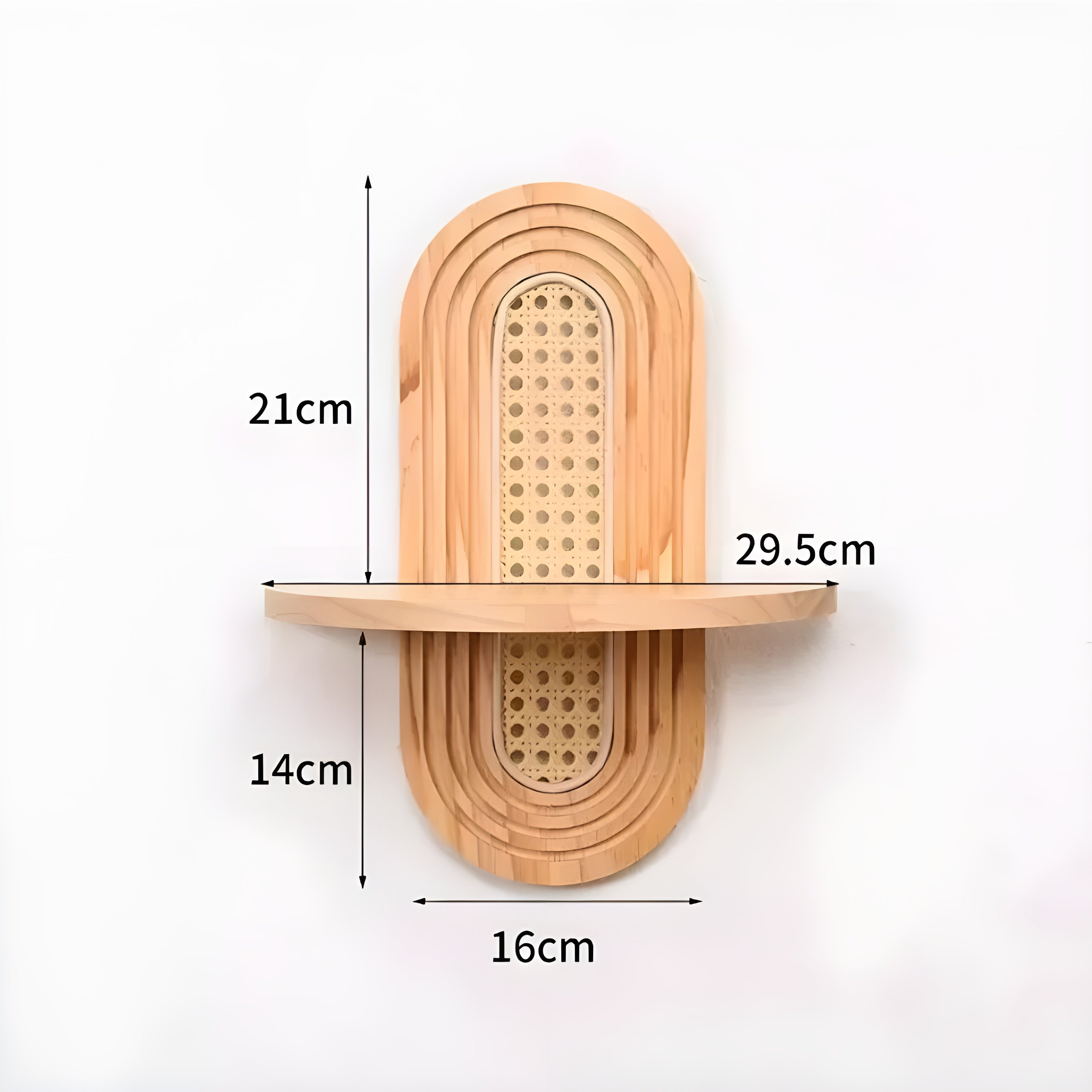 Handgefertigtes Wandregal aus Rattan – Boho-Deko für Wohnzimmer, Schlafzimmer & Balko