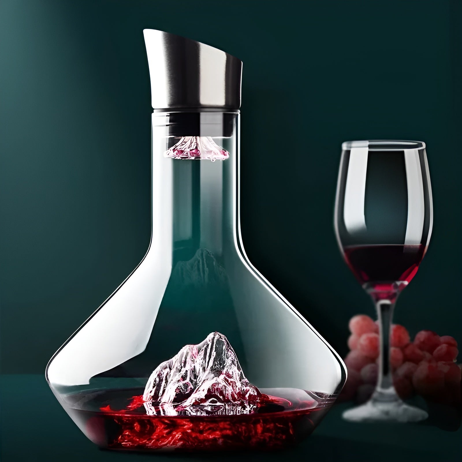 IcebergGlow Decanter – Eleganter bleifreier Kristall Whisky Dekanter