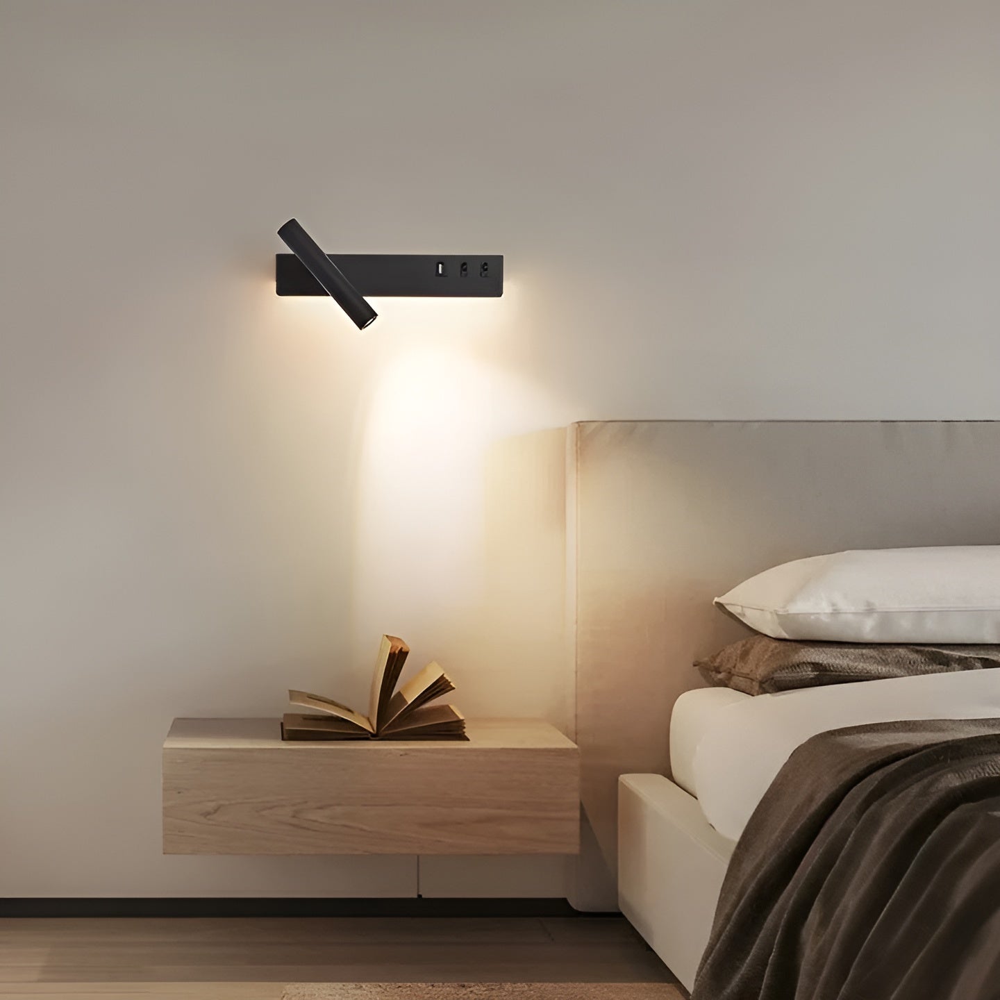 NordicBright Light - Nordic LED Wandleuchte mit Schalter