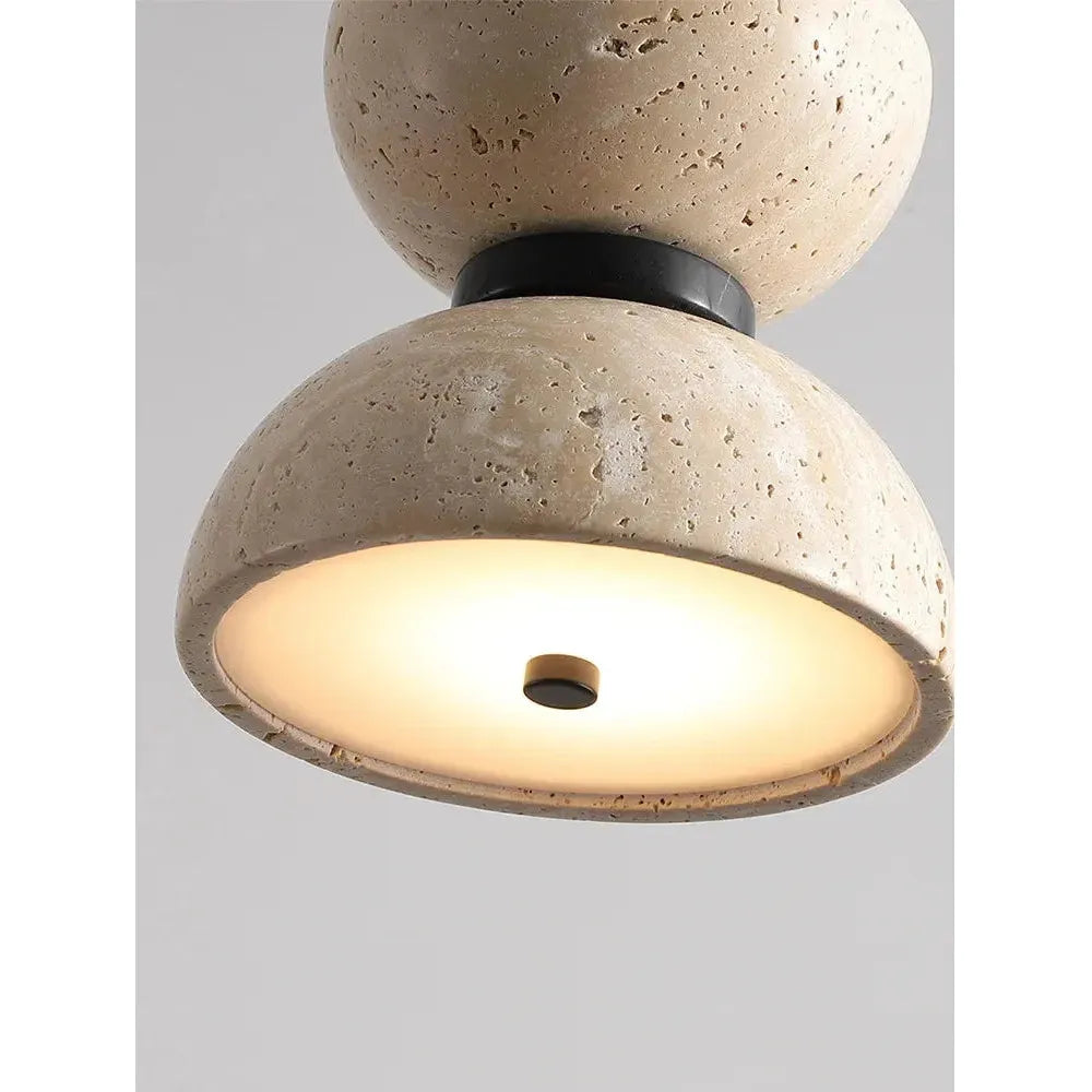 GlowZen Lamp - Travertin Raumdekoration LED-Pendelleuchten Elegare