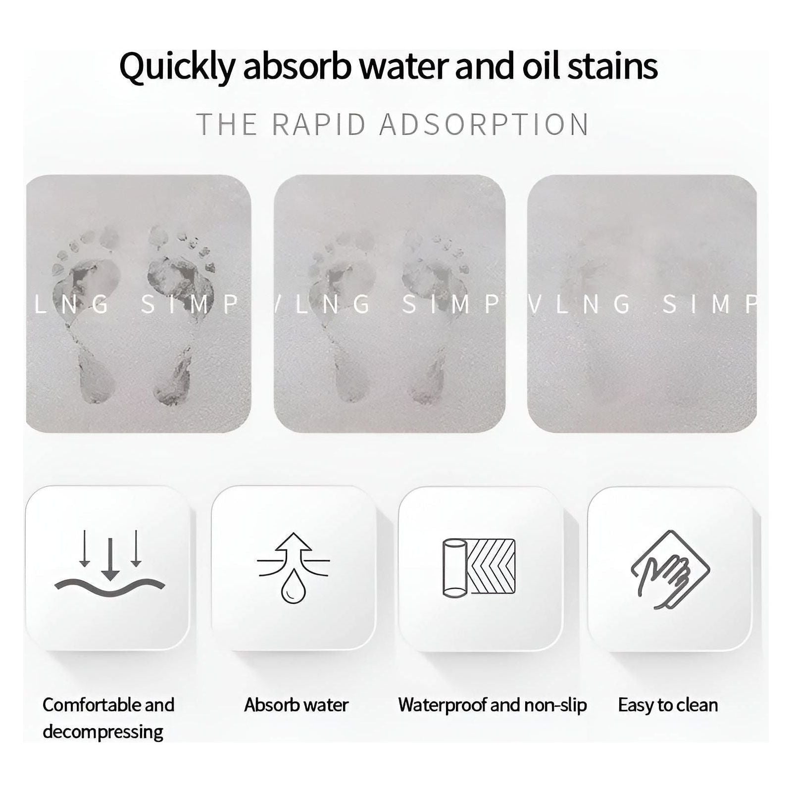 StepEase Matte - Home Kitchecn Rutschfeste Läufer Teppiche Elegare