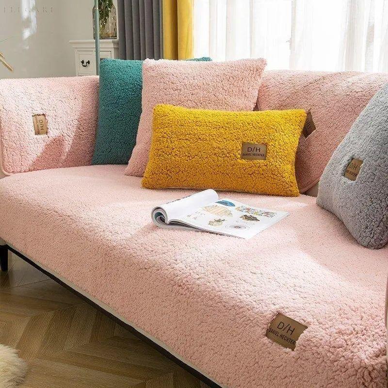 Stofi - Sofabezug | Geben Sie Ihrem Sofa ein zweites Leben! - Elegare - DEA111 - Rosa-45x45cm-Kopfkissenbezüge