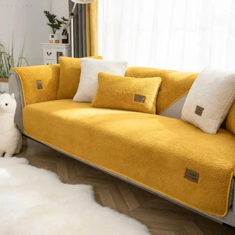 Stofi - Sofabezug | Geben Sie Ihrem Sofa ein zweites Leben! - Elegare - DEA111 - Gelb-30x50cm-Kopfkissenbezüge