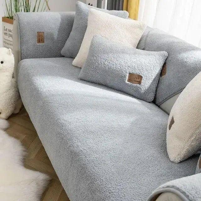 Stofi - Sofabezug | Geben Sie Ihrem Sofa ein zweites Leben! - Elegare - DEA111 - Rauchgrau-30x50cm-Kopfkissenbezüge