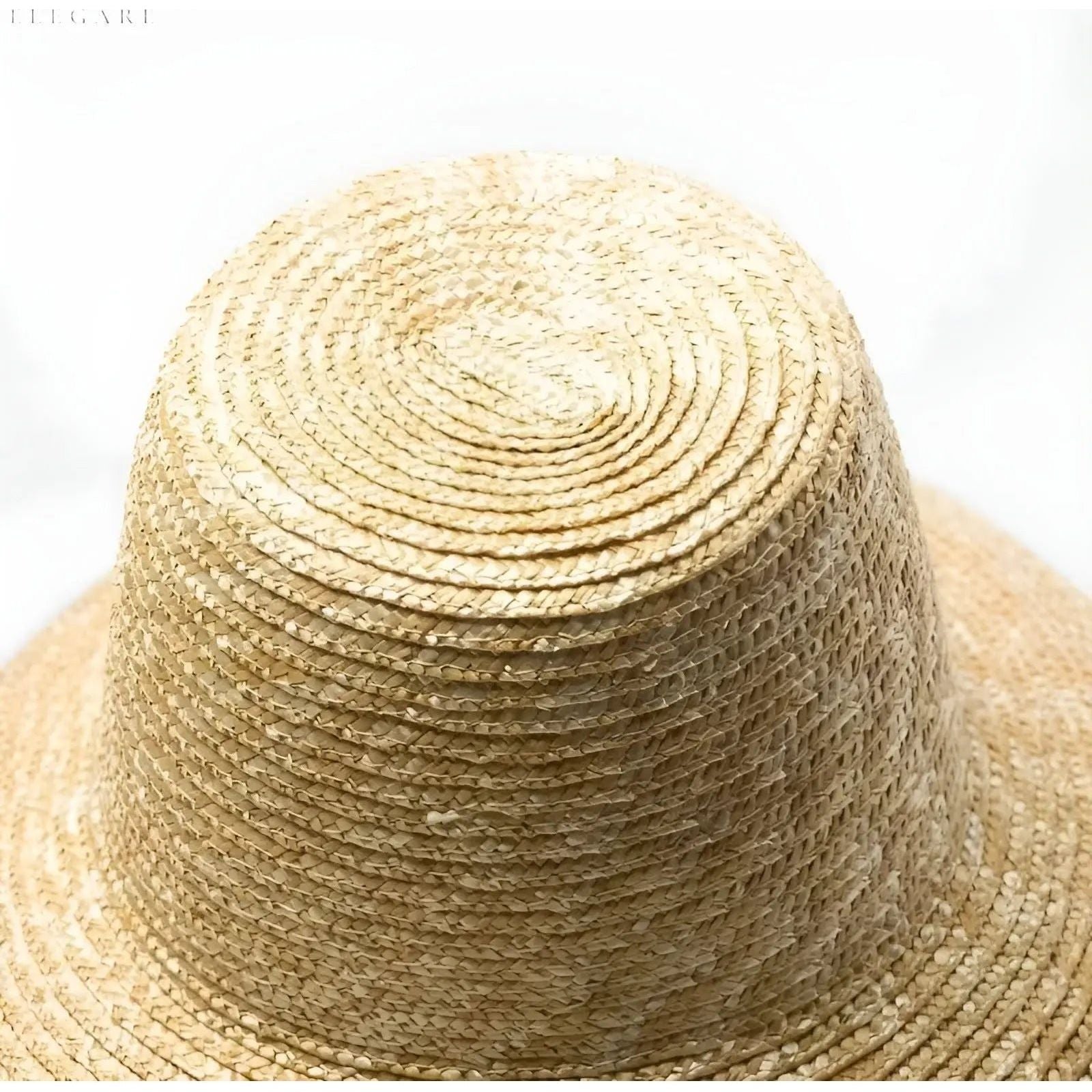 SunGlow Hat - Breitkrempiger Lampenschirm Damen Strohhut für den Sommer Elegare