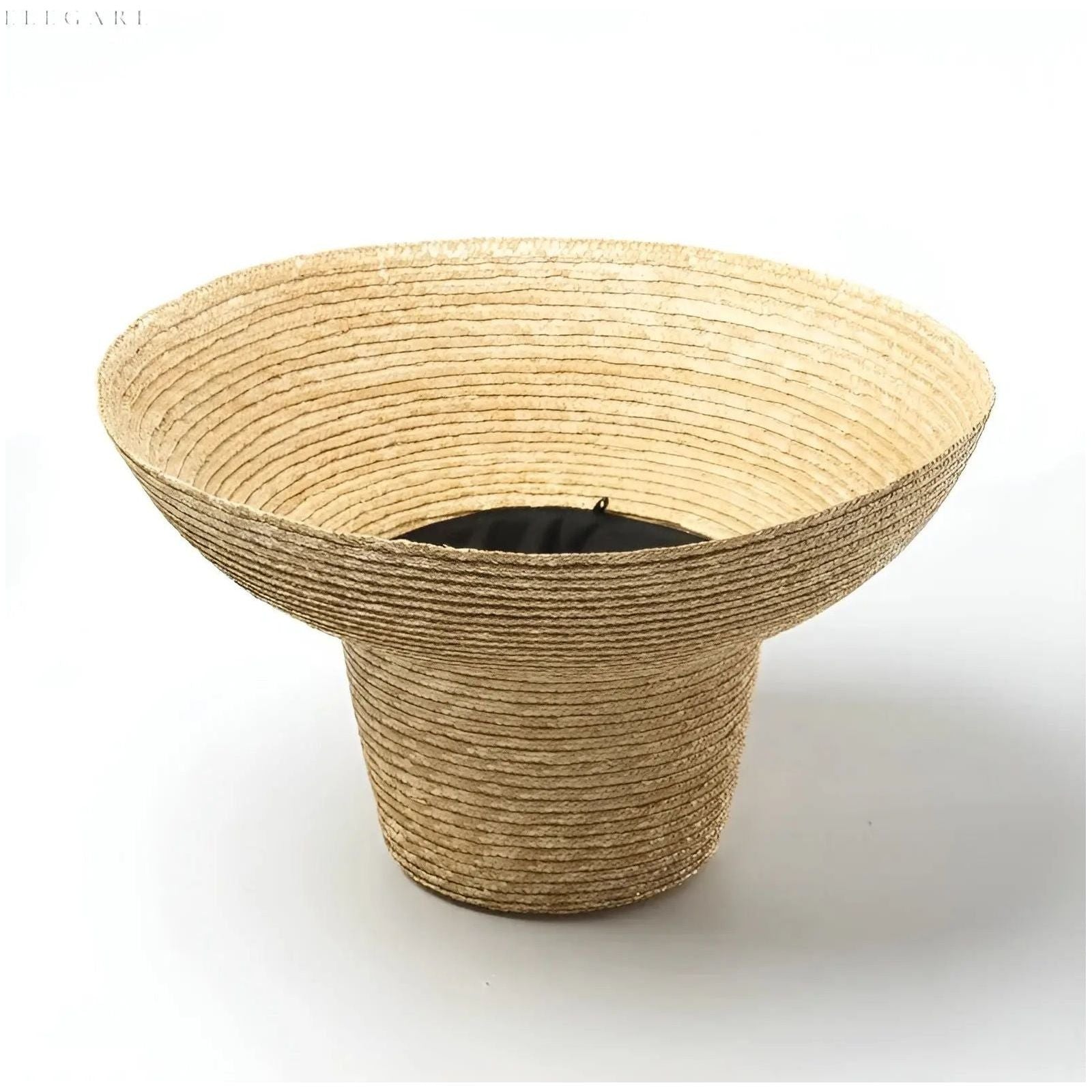 SunGlow Hat - Breitkrempiger Lampenschirm Damen Strohhut für den Sommer Elegare