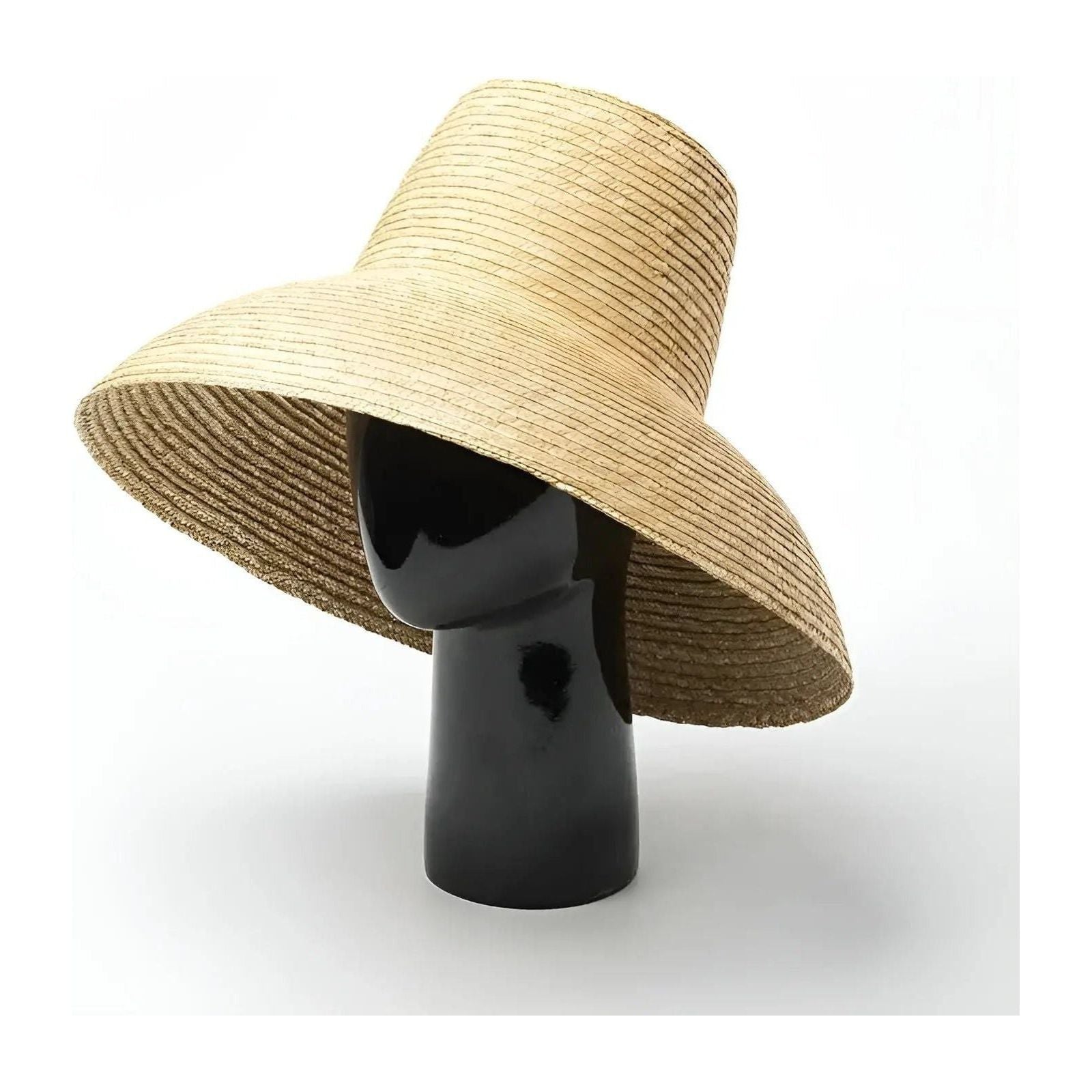 SunGlow Hat - Breitkrempiger Lampenschirm Damen Strohhut für den Sommer Elegare