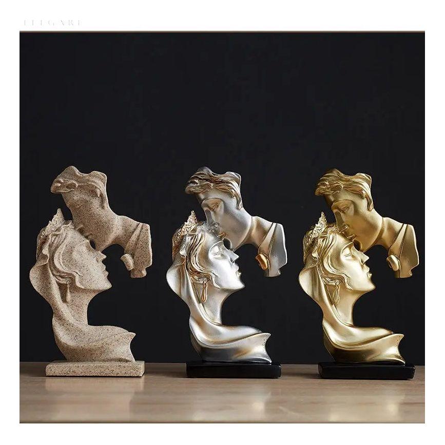 Sweet Kiss - Stirnküssendes Liebespaar Statue - Elegare - DEA188 -