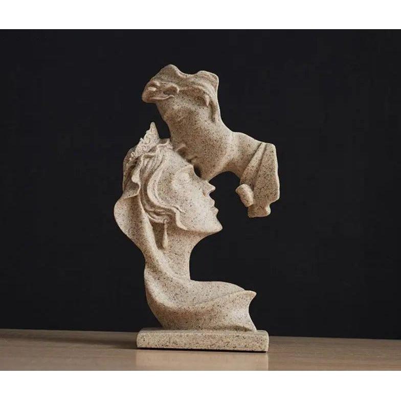 Sweet Kiss - Stirnküssendes Liebespaar Statue - Elegare - DEA188 - Sandstein