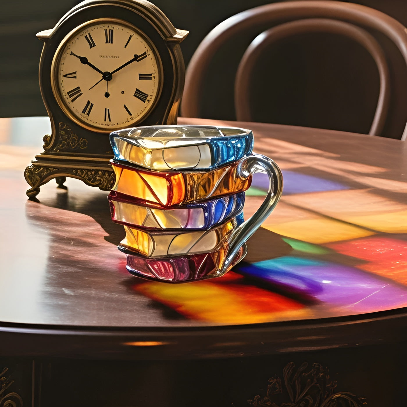Glas-Kaffeetasse 350 ml – Handgefertigt mit 3D Buchmuster | Hochwertiges Glas für Kaffee Tee und stilvolle Tischdeko