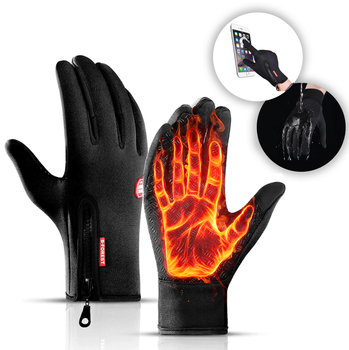 Thermo-Handschuhe mit Touchscreen-Funktion für den Winter
