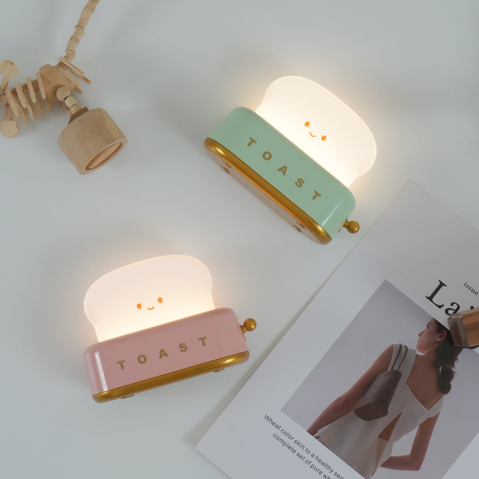 GlowToast Lampe – Tragbare Brot-Toast Cartoon LED Nachtlampe