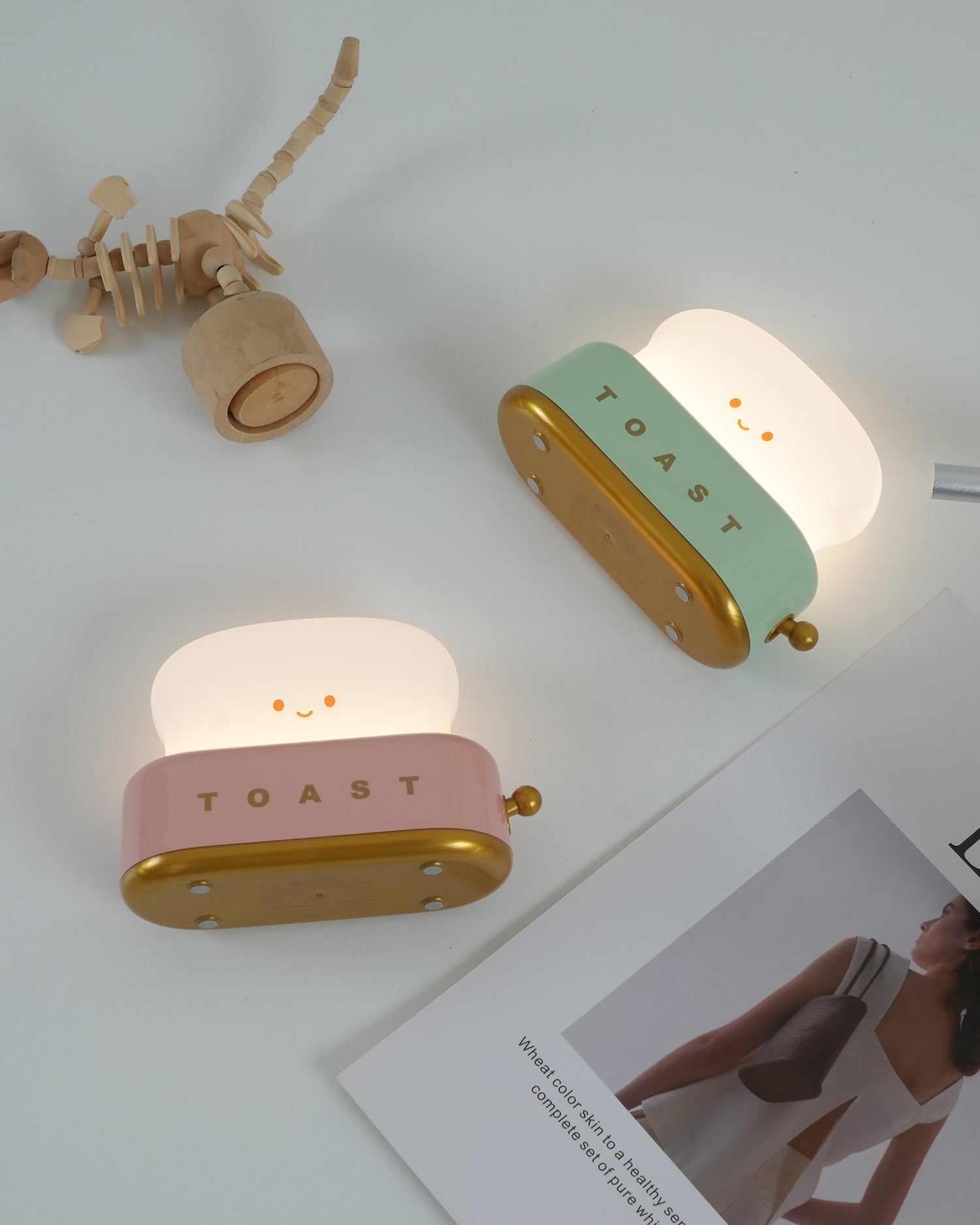 GlowToast Lampe – Tragbare Brot-Toast Cartoon LED Nachtlampe