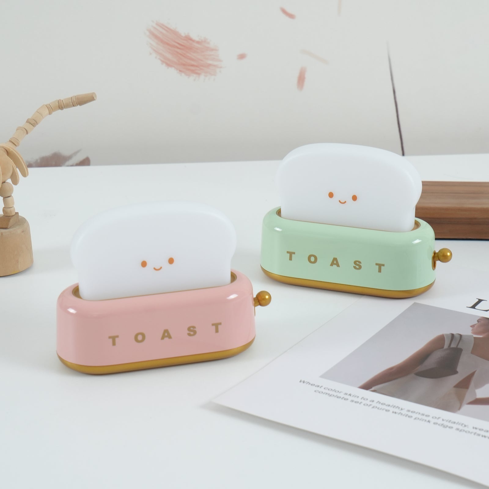 GlowToast Lampe – Tragbare Brot-Toast Cartoon LED Nachtlampe