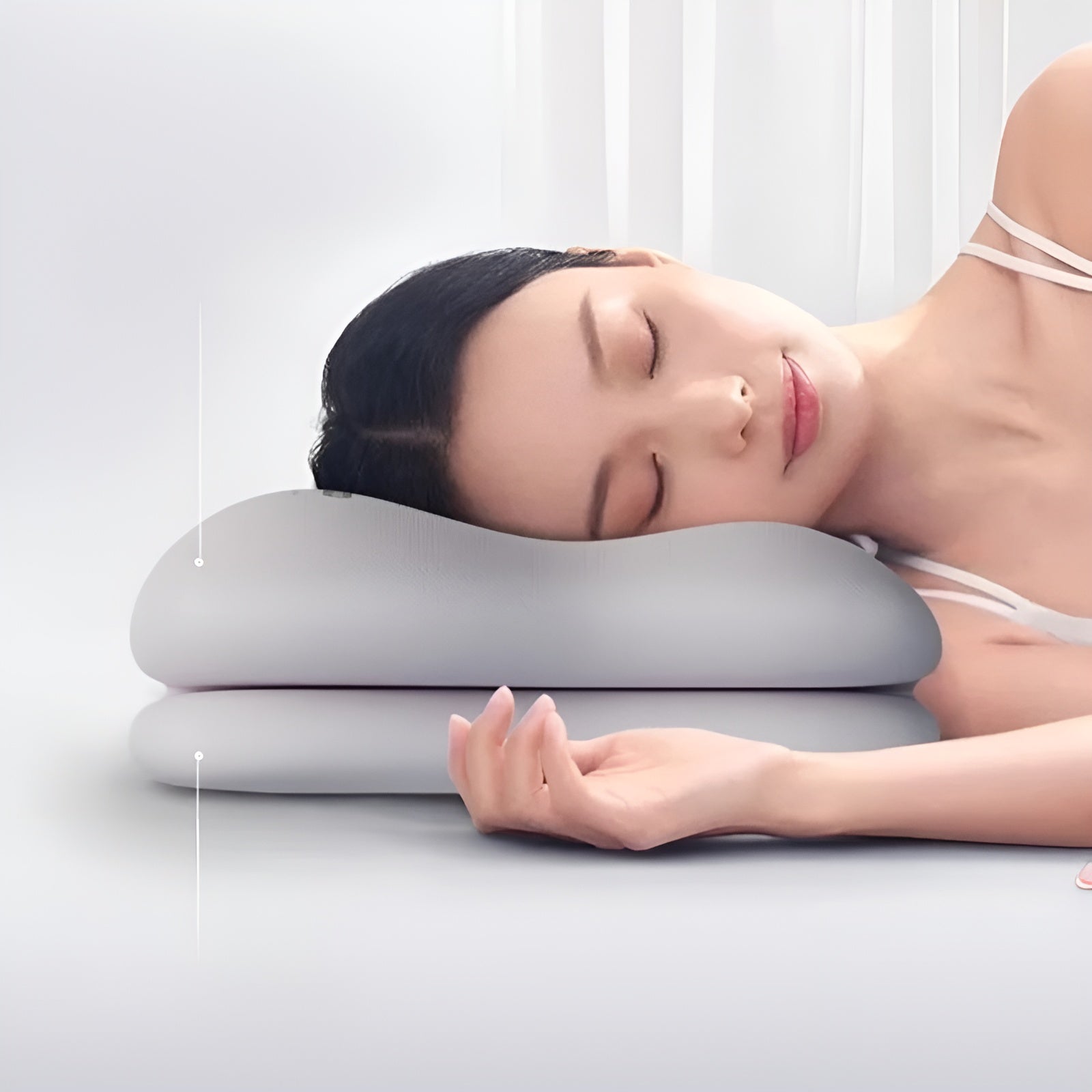 Ergonomisches Memory-Foam-Kissen – Mehrzonen-Stütze & Druckentlastung | Für Alle Schlafpositionen