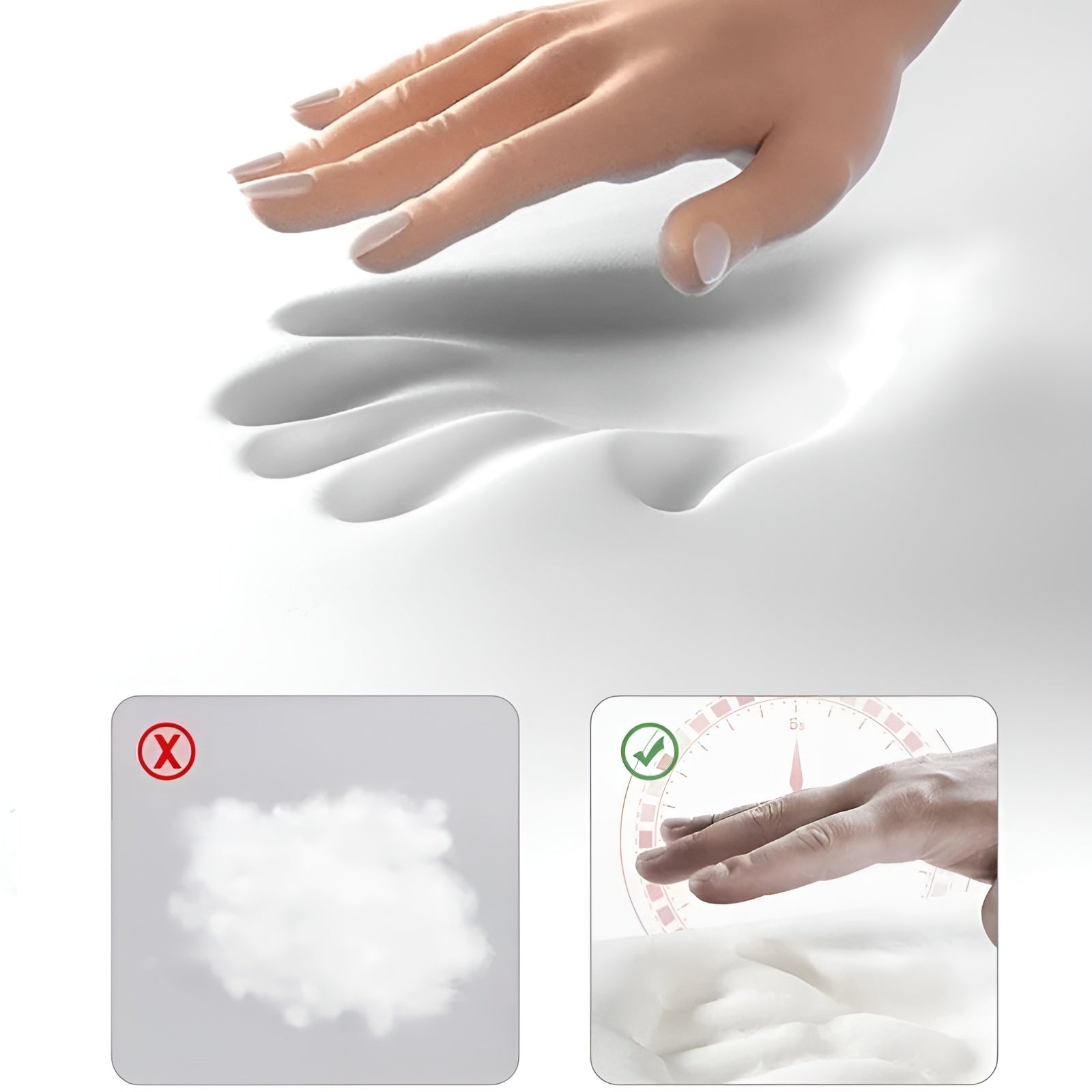 Ergonomisches Memory-Foam-Kissen – Mehrzonen-Stütze & Druckentlastung | Für Alle Schlafpositionen