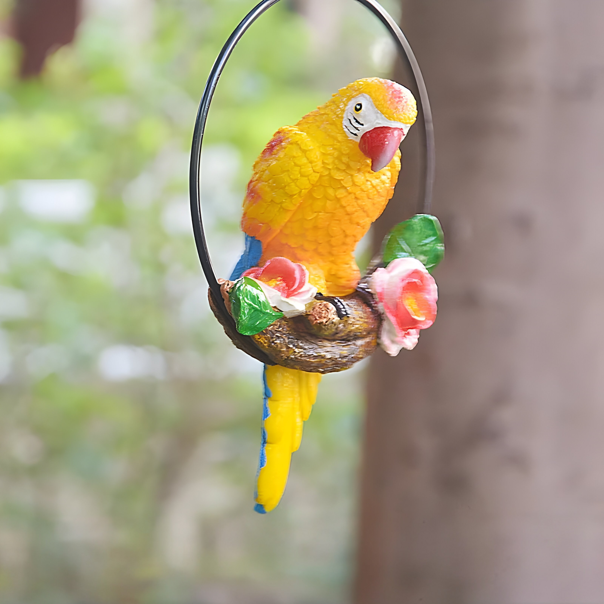 ParrotWhisper Dekor - Dekorative Papagei Baum Statue zum Hängen
