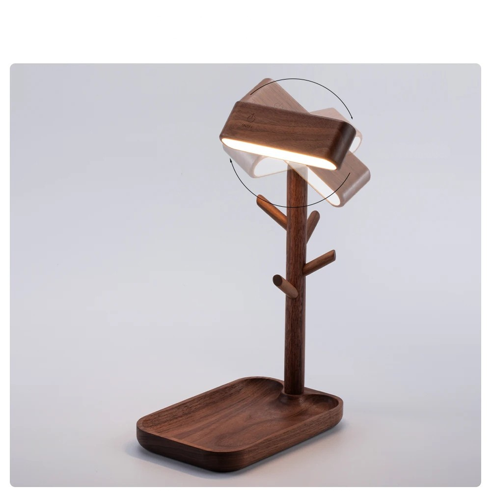 Nachttischlampe mit Ablage – Natürliches Licht und Praktische Aufbewahrung | Perfekt fürs Schlafzimmer