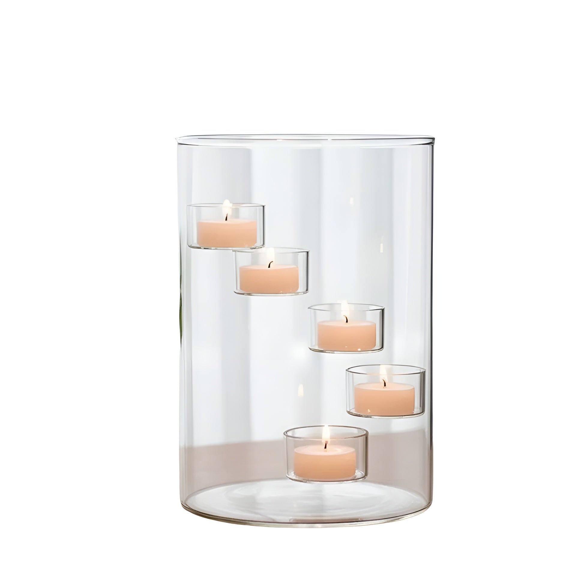 Großer Drehbarer Glas-Kerzenhalter – Europäischer Stil | Elegante & Dekorative Tischdekoration - Wohnzubehör