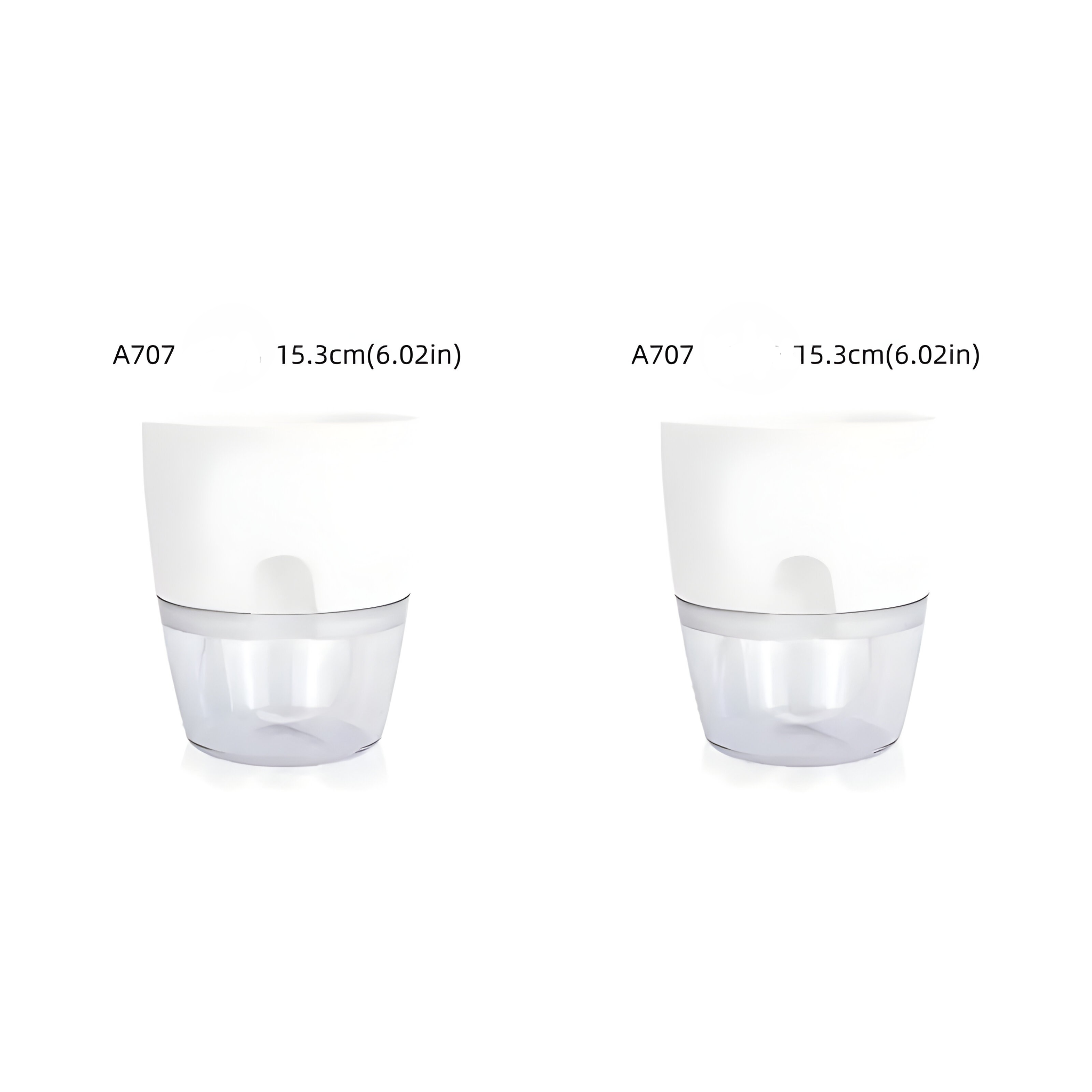 CrystalFlow Topf – Transparenter Selbstbewässernder Blumentopf