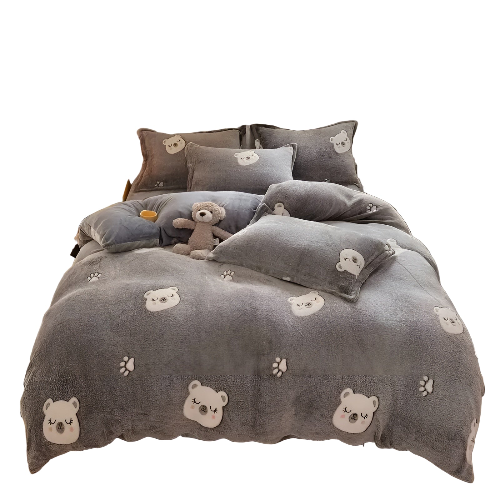Bettwäsche-Set mit Bärenmotiv – Weich und Gemütlich | 3-teiliges Set mit Bettbezug & Kissenbezügen, Perfekt für Schlafzimmer