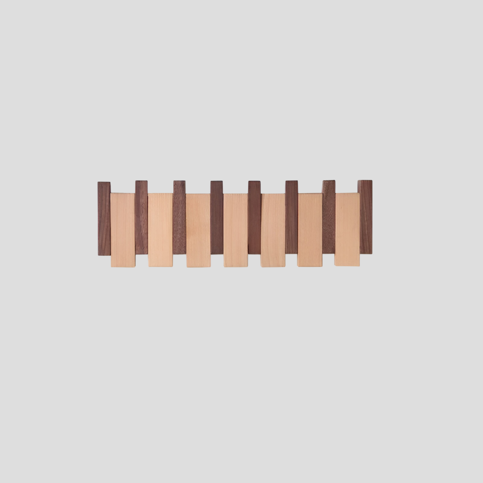 Holz-Wandhaken im Tastatur-Stil – Kreatives Design | Ideal für Flur oder Tür