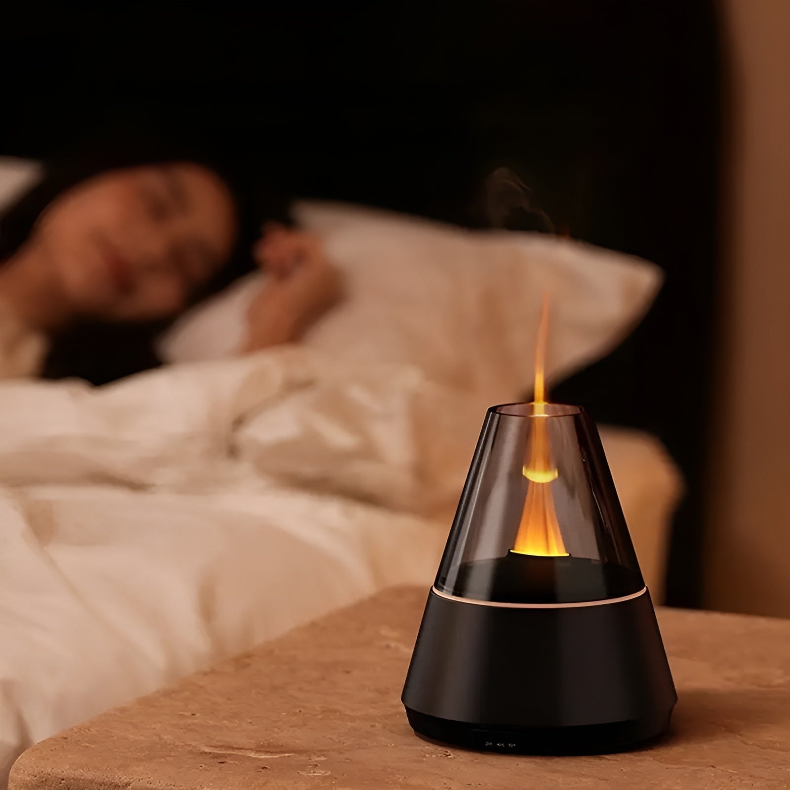 Aromadiffuser mit Flammeneffekt – Ätherische Öle & Raumduft | USB, Timer & Automatische Abschaltung