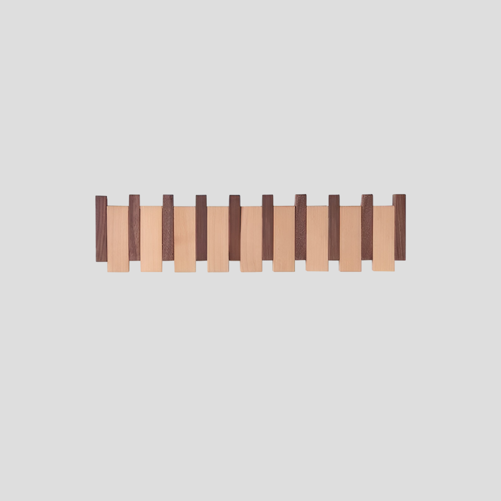 Holz-Wandhaken im Tastatur-Stil – Kreatives Design | Ideal für Flur oder Tür