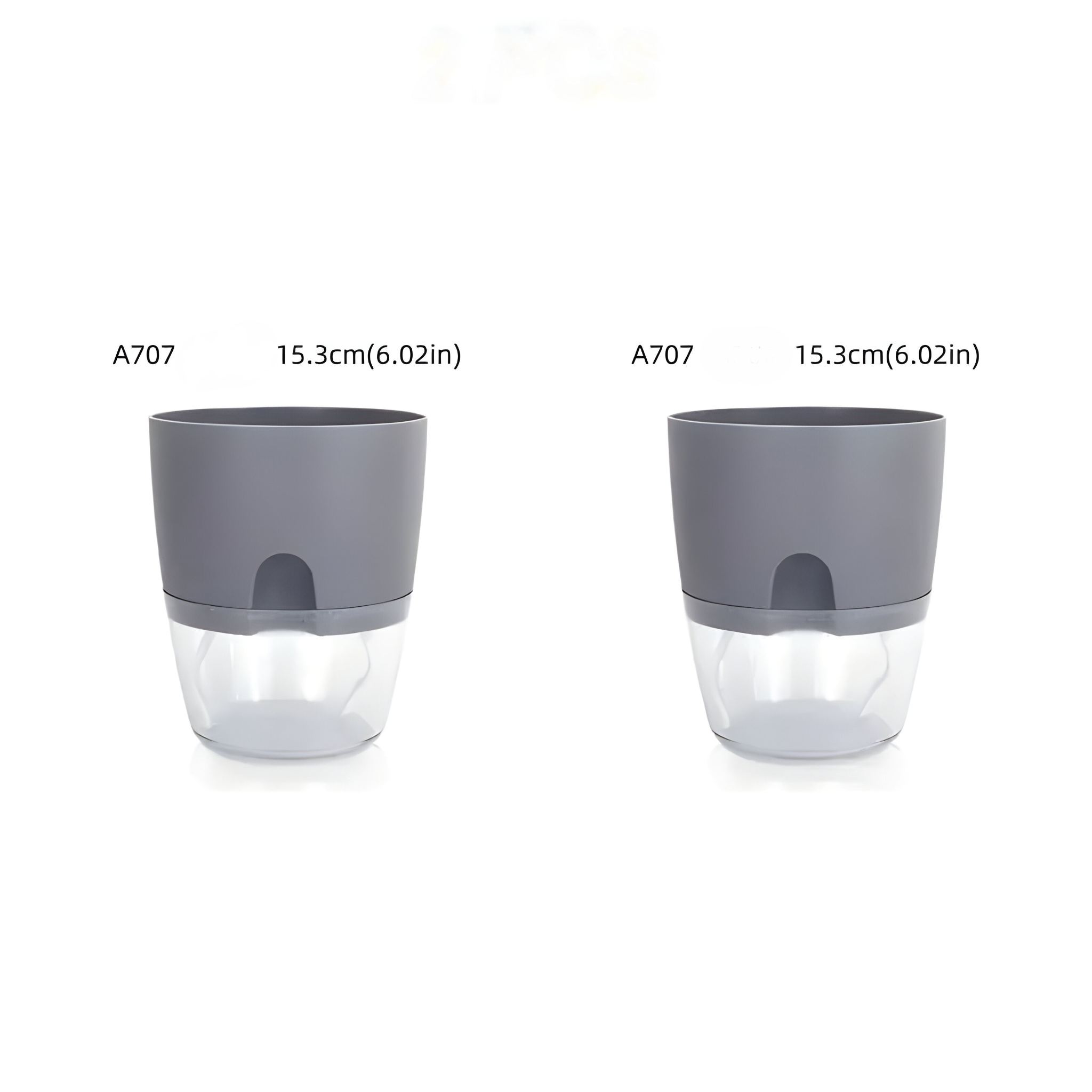 CrystalFlow Topf – Transparenter Selbstbewässernder Blumentopf