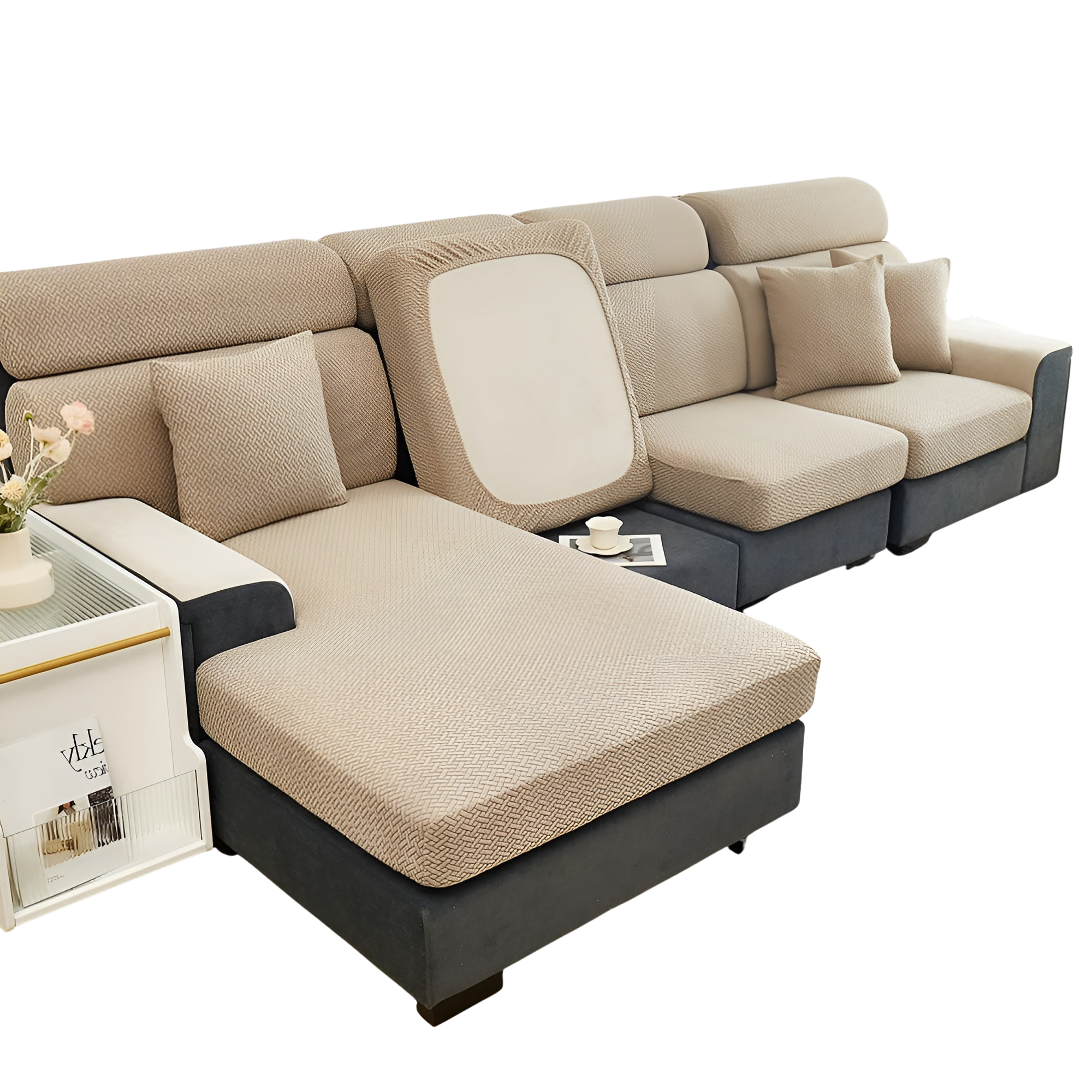 Elastische Sofahülle – Wasserabweisend und Passgenau | Schützender Bezug aus Stretchstoff