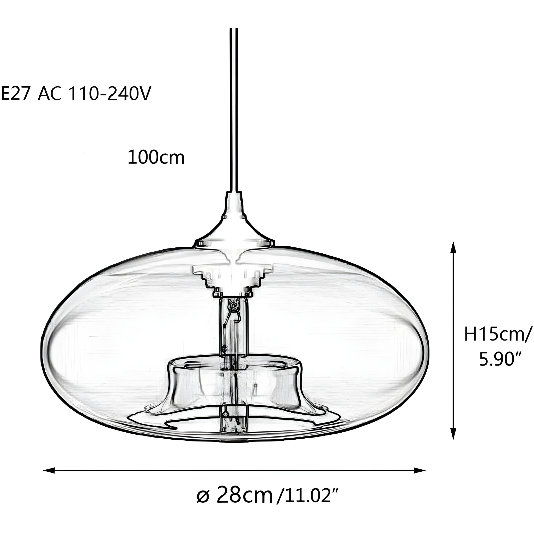 Bunte Glas-Pendelleuchte – Moderne nordische Beleuchtung für gemütliche Räume