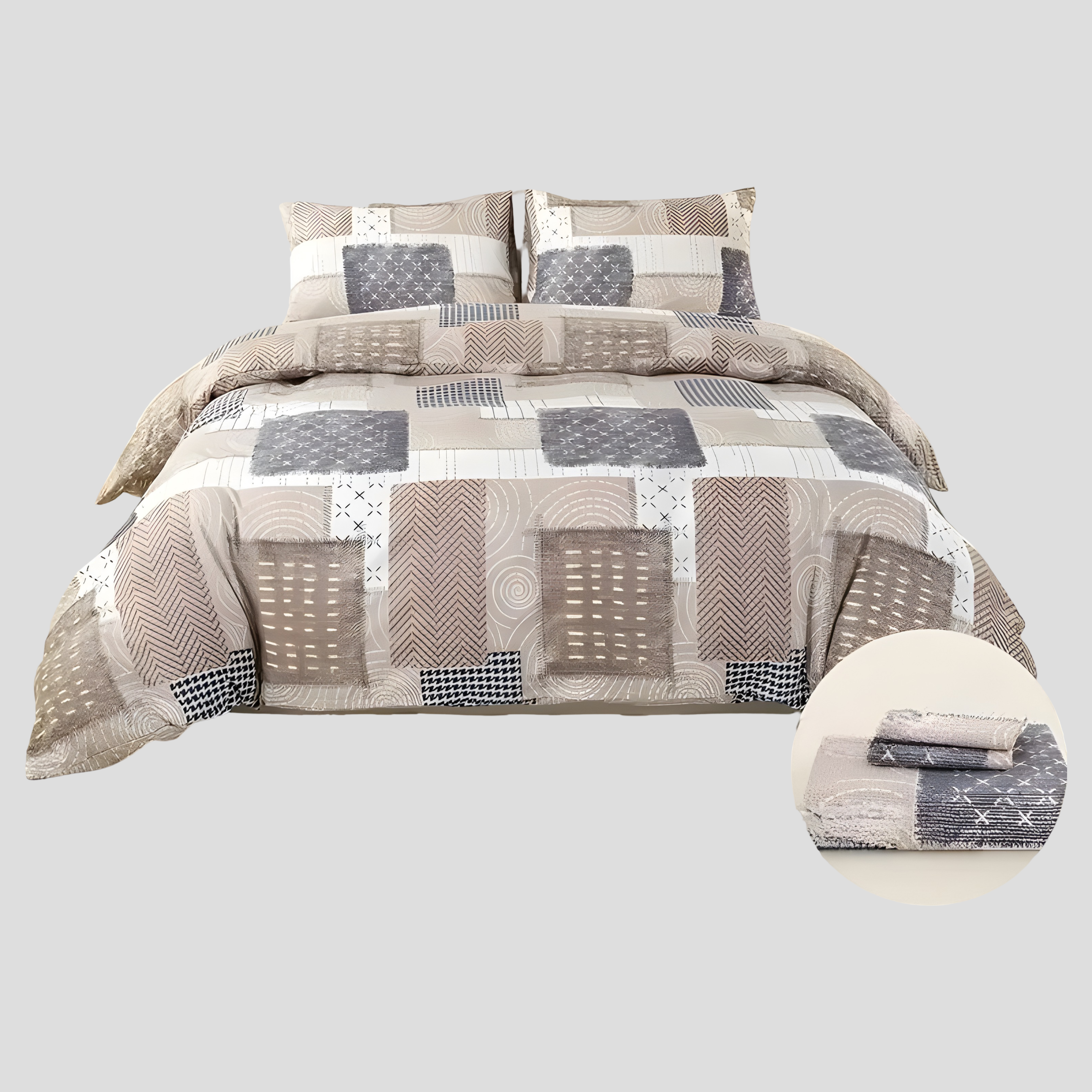 PlushNest Bettdecke Set - 3pcs Weich & Gemütlich Bettbezug Set