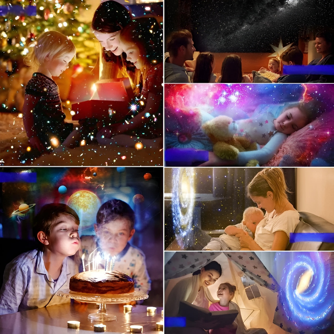 Projektor Lampe mit 13 Effekten – Sternenhimmel & Galaxie | Stimmungsvolles Nachtlicht fürs Schlafzimmer