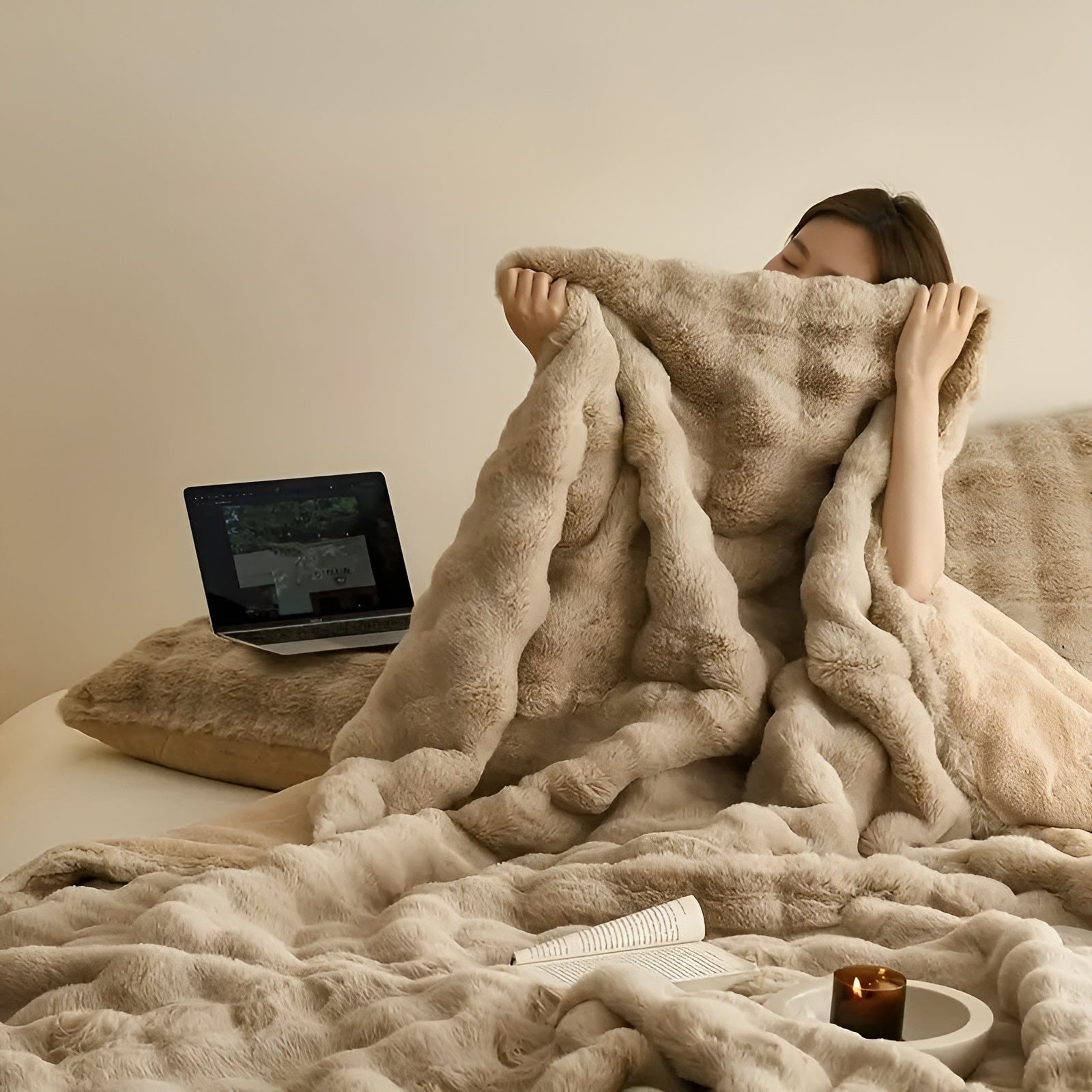 Samt- und Fleece-Decke – Extra Weich & Warm | Perfekt für Sofa und Schlafzimmer